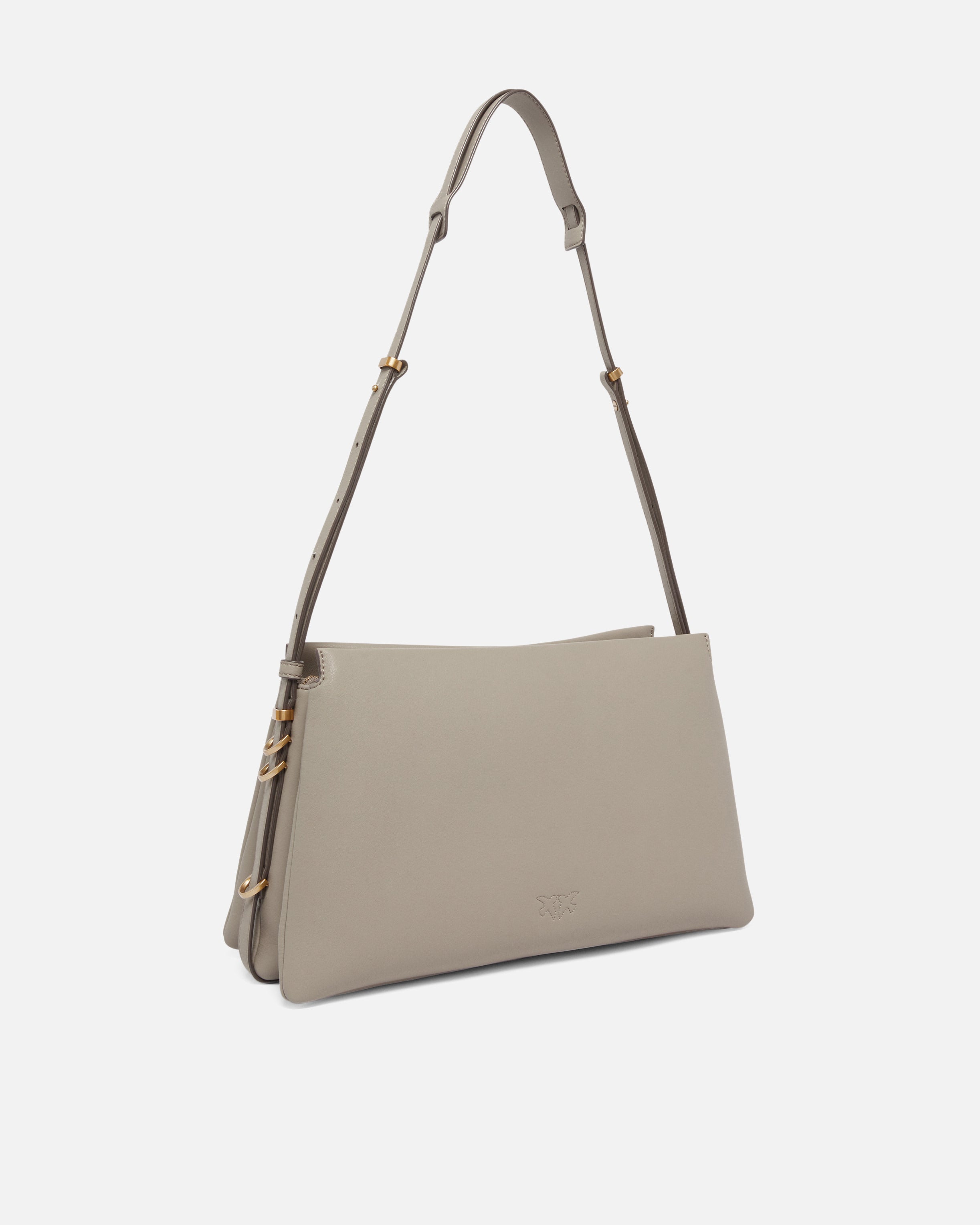 Borsa a tracolla con tre scomparti 105161A0QO I68Q PINKO Noce-antique gold 