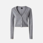 Cardigan con scollo a V 105447A2Q9 II2 PINKO Grigio monumento 