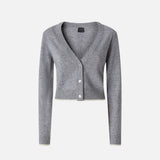 Cardigan con scollo a V 105447A2Q9 II2 PINKO Grigio monumento 