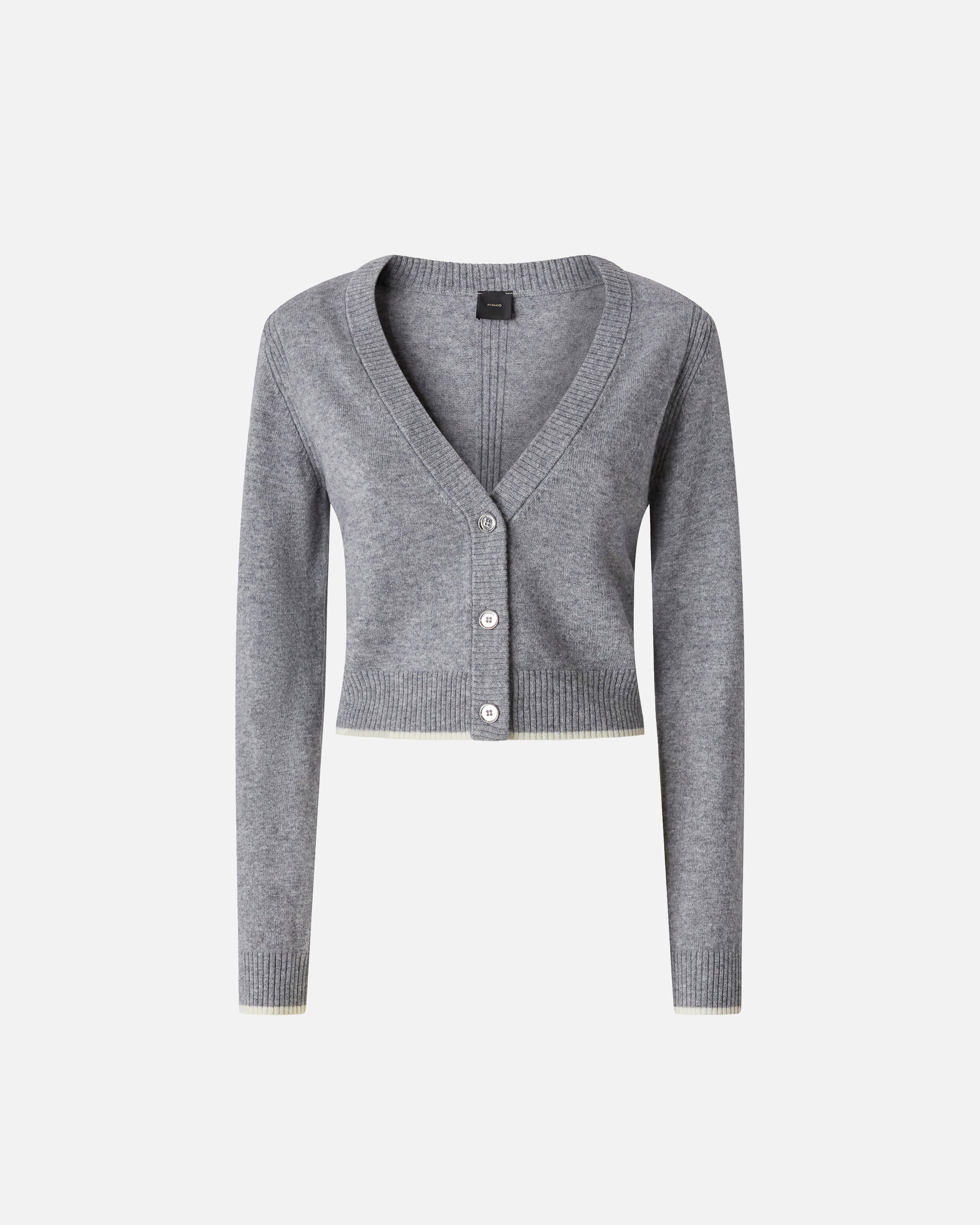 Cardigan con scollo a V 105447A2Q9 II2 PINKO Grigio monumento 