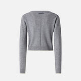 Cardigan con scollo a V 105447A2Q9 II2 PINKO Grigio monumento 