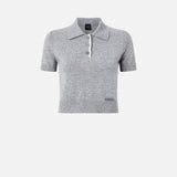 Polo in lana manica corta 105450A2Q9 II2 PINKO Grigio monumento 