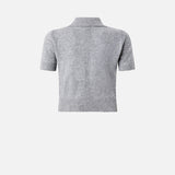 Polo in lana manica corta 105450A2Q9 II2 PINKO Grigio monumento 