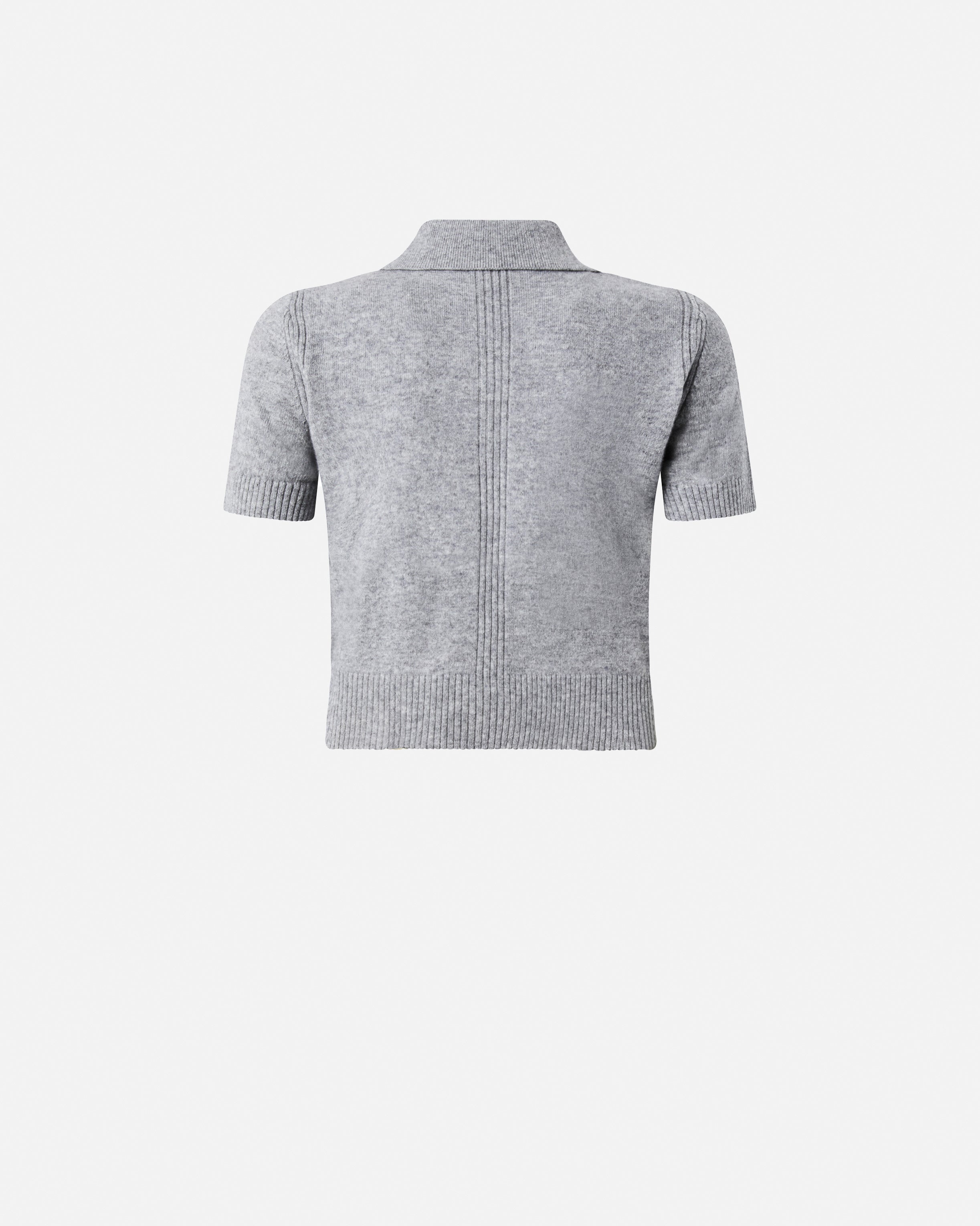 Polo in lana manica corta 105450A2Q9 II2 PINKO Grigio monumento 