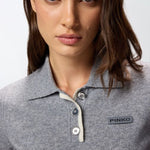 Polo in lana manica corta 105450A2Q9 II2 PINKO Grigio monumento 