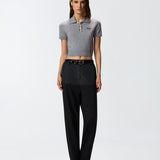 Polo in lana manica corta 105450A2Q9 II2 PINKO Grigio monumento 