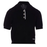 Polo in lana manica corta 105450A2Q9 Z99 PINKO Nero limousine 