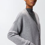 Cardigan lungo con scollo a V 105451A2Q9 II2 PINKO Grigio monumento 