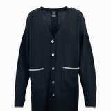 Cardigan lungo con scollo a V 105451A2Q9 Z99 PINKO Nero limousine 