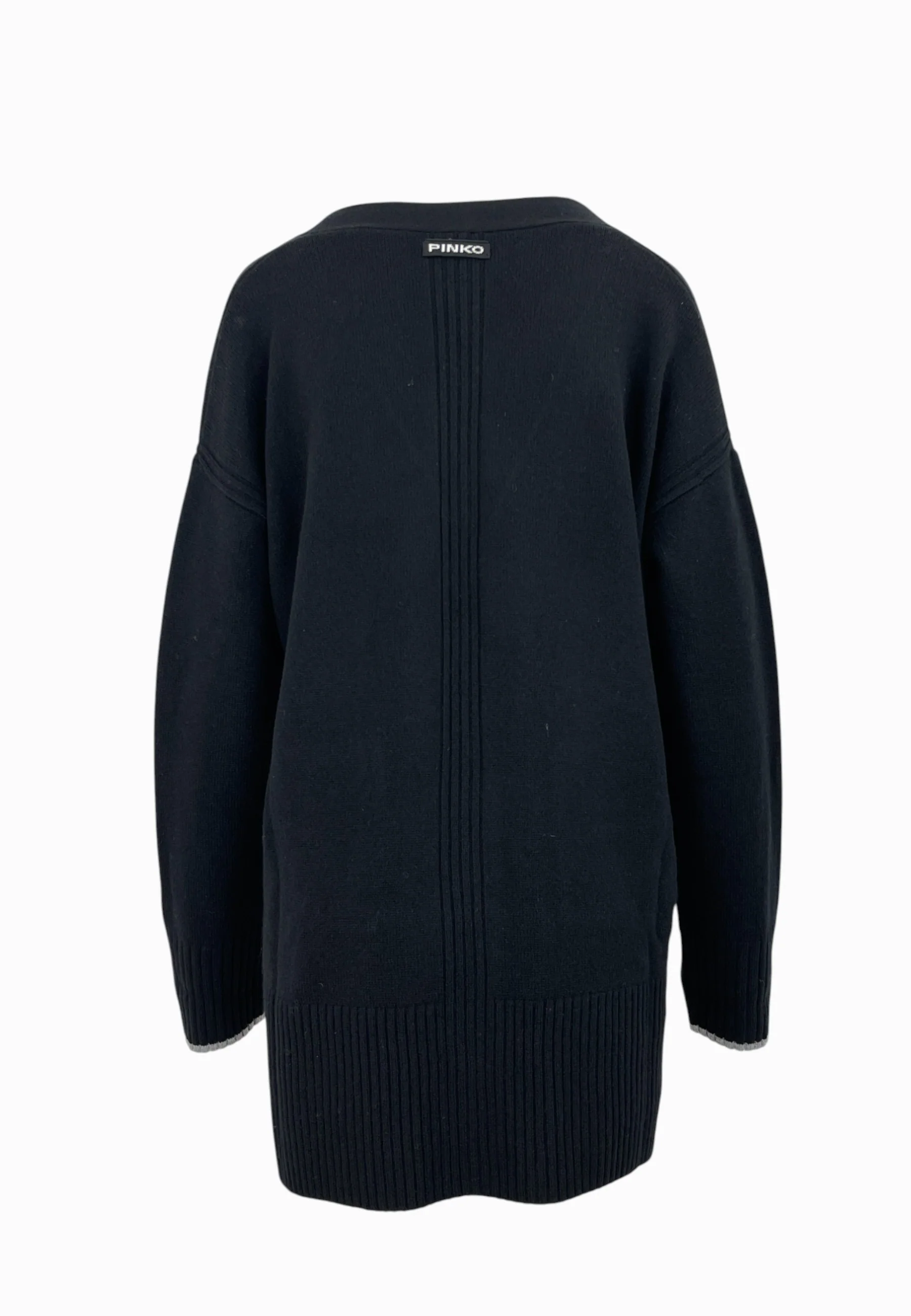 Cardigan lungo con scollo a V 105451A2Q9 Z99 PINKO Nero limousine 