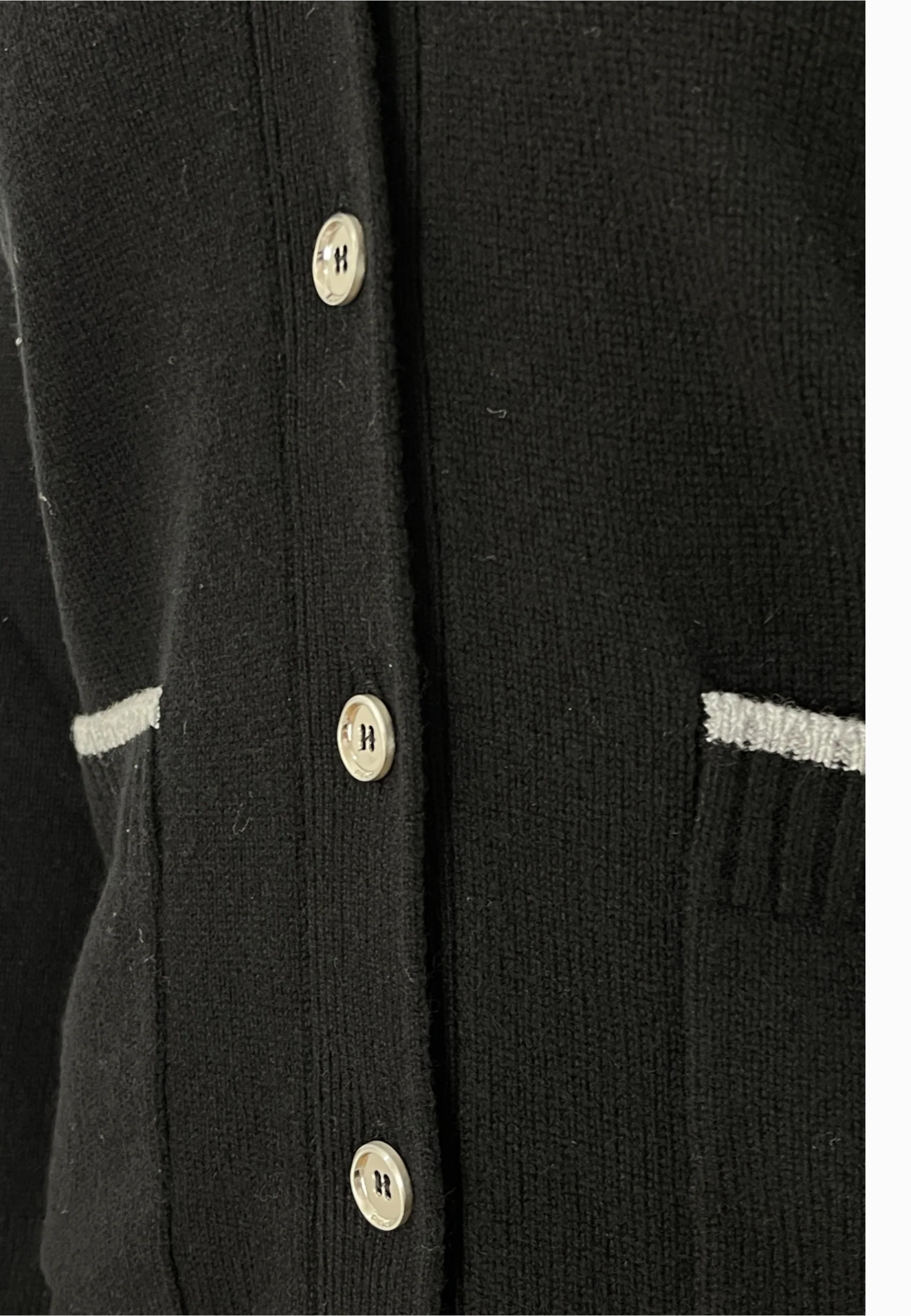 Cardigan lungo con scollo a V 105451A2Q9 Z99 PINKO Nero limousine 