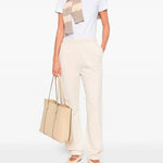 Pantalone in felpa di cotone 105508A2RB C03 PINKO Beige g. maroso 