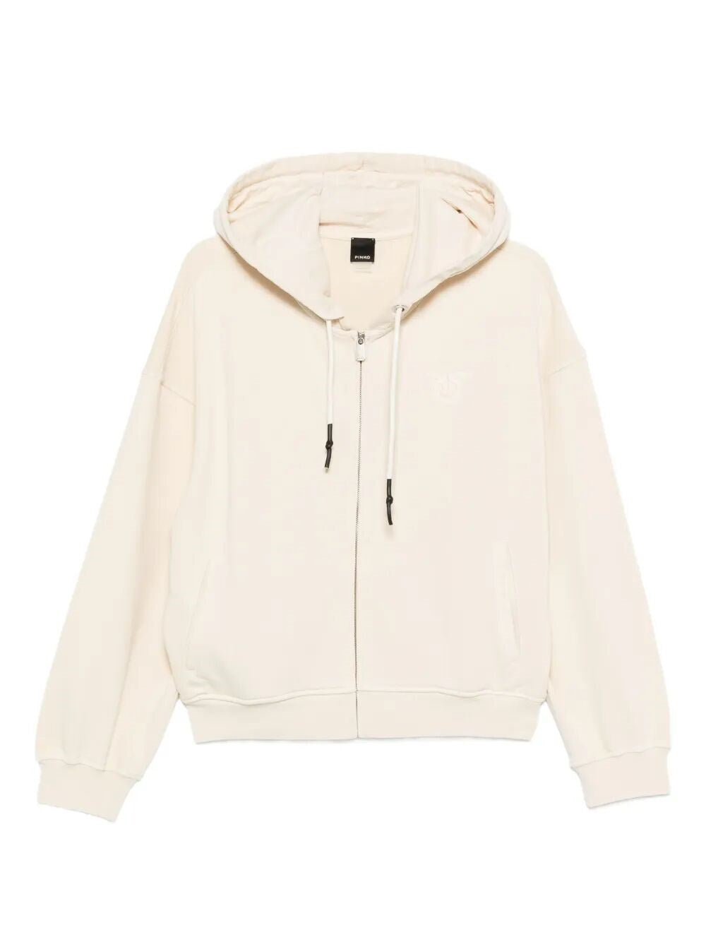 Felpa zippata con cappuccio 105509A2RB C03 PINKO Beige g. maroso 