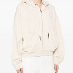 Felpa zippata con cappuccio 105509A2RB C03 PINKO Beige g. maroso 