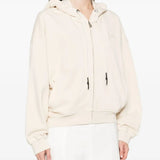 Felpa zippata con cappuccio 105509A2RB C03 PINKO Beige g. maroso 