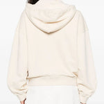 Felpa zippata con cappuccio 105509A2RB C03 PINKO Beige g. maroso 