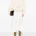 Felpa zippata con cappuccio 105509A2RB C03 PINKO Beige g. maroso 