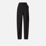 Pantaloni wide leg a portafoglio 105570A18E Z99 PINKO Nero limousine 
