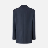 Blazer doppiopetto in lana con bottoni dorati 105617A2SN G02 PINKO Blu-eclissi totale 