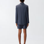 Blazer doppiopetto in lana con bottoni dorati 105617A2SN G02 PINKO Blu-eclissi totale 