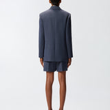 Blazer doppiopetto in lana con bottoni dorati 105617A2SN G02 PINKO Blu-eclissi totale 
