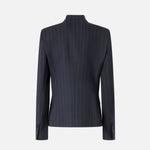 Blazer sfiancato in lana gessata 105626A2QY EZ1 PINKO Blu/bianco 