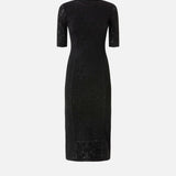 Abito midi in pizzo di maglia 105653A2TW Z99 PINKO Nero limousine 