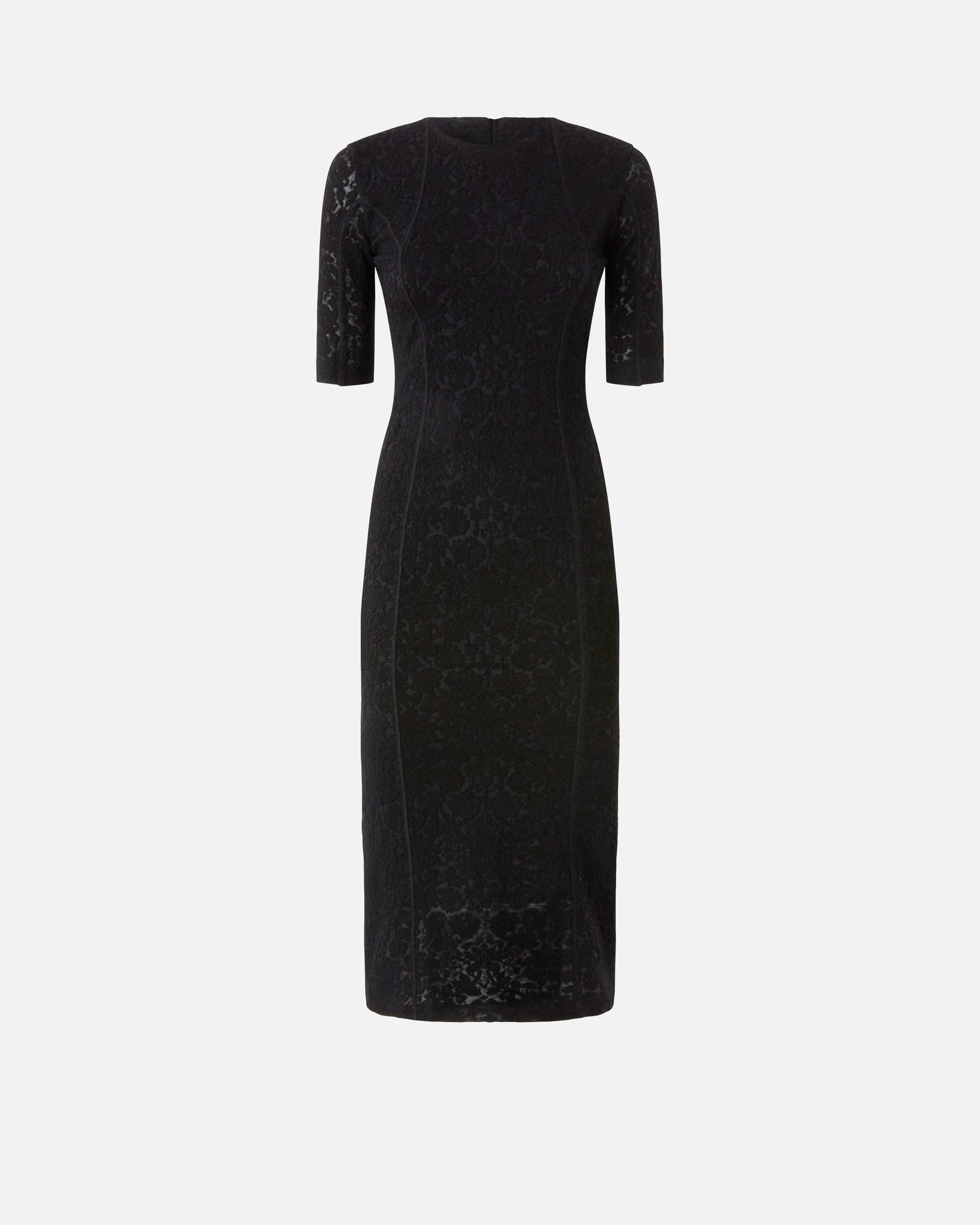 Abito midi in pizzo di maglia 105653A2TW Z99 PINKO Nero limousine 