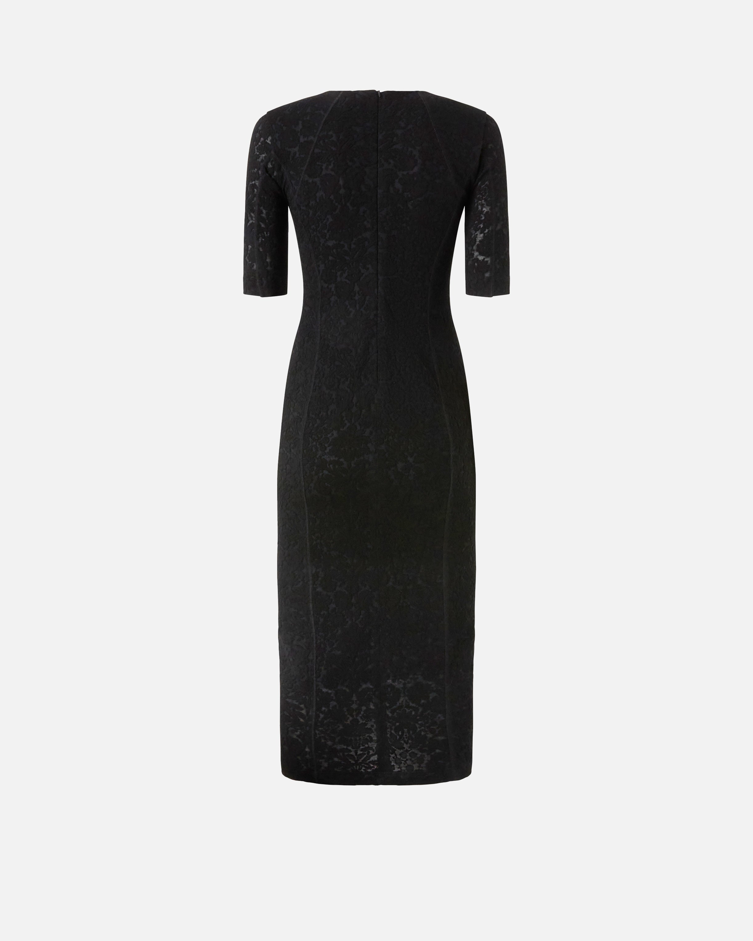 Abito midi in pizzo di maglia 105653A2TW Z99 PINKO Nero limousine 