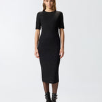 Abito midi in pizzo di maglia 105653A2TW Z99 PINKO Nero limousine 