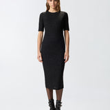 Abito midi in pizzo di maglia 105653A2TW Z99 PINKO Nero limousine 