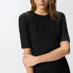 Abito midi in pizzo di maglia 105653A2TW Z99 PINKO Nero limousine 