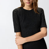 Abito midi in pizzo di maglia 105653A2TW Z99 PINKO Nero limousine 