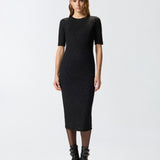 Abito midi in pizzo di maglia 105653A2TW Z99 PINKO Nero limousine 