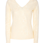 Maglia manica lunga ricamata 105655A2TW C03 PINKO Beige g. maroso 