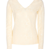 Maglia manica lunga ricamata 105655A2TW C03 PINKO Beige g. maroso 