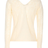 Maglia manica lunga ricamata 105655A2TW C03 PINKO Beige g. maroso 