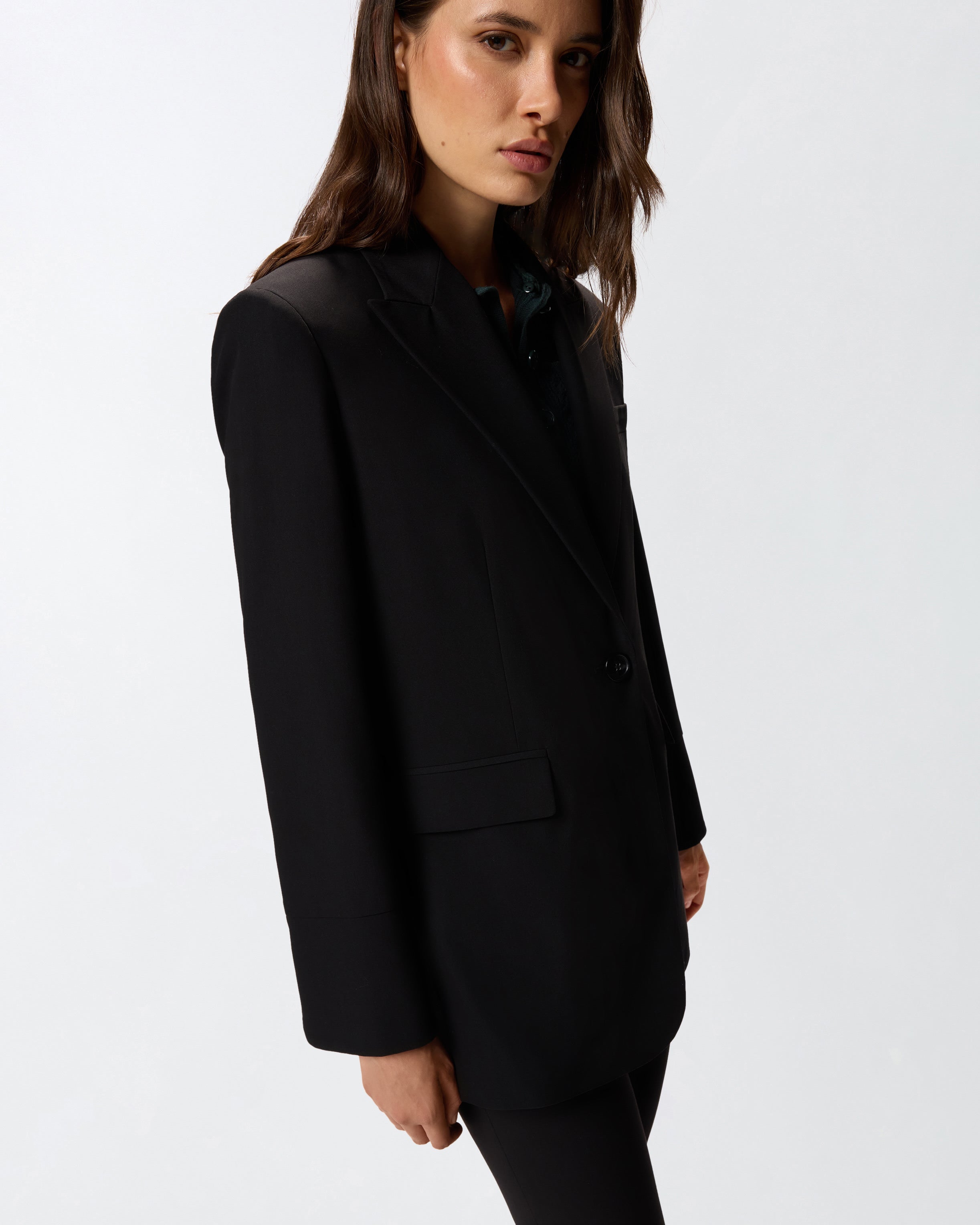 Blazer oversize stretch 105663A18E Z99 PINKO Nero limousine 