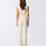 Pantaloni skinny con piega stirata 105671A2QV Z00 PINKO Bianco-gelato vaniglia 
