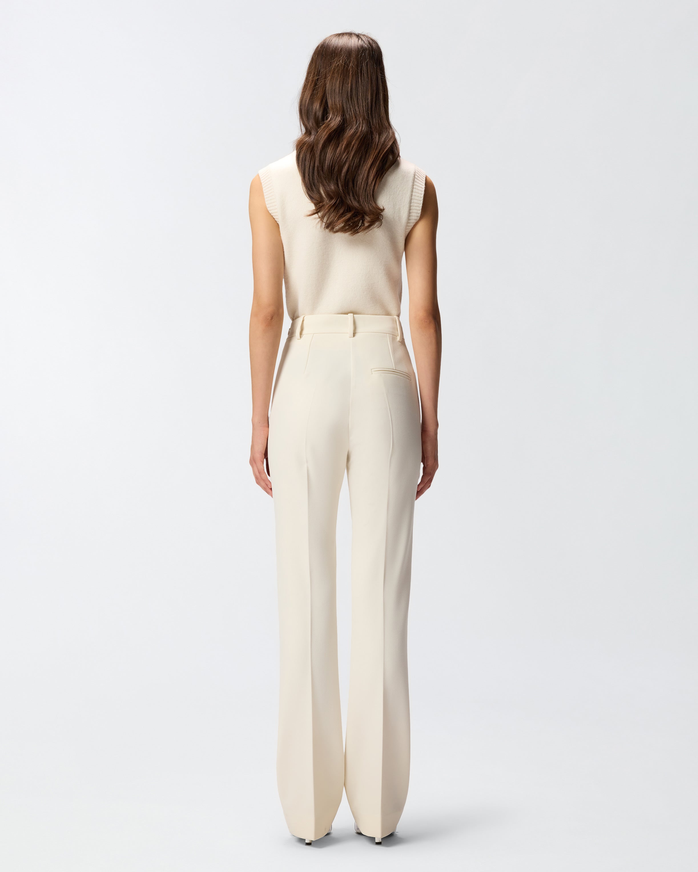 Pantaloni skinny con piega stirata 105671A2QV Z00 PINKO Bianco-gelato vaniglia 