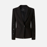 Blazer con bottoni sulle maniche 105679A2R9 Z99 PINKO Nero limousine 