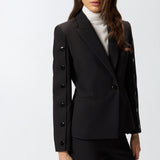Blazer con bottoni sulle maniche 105679A2R9 Z99 PINKO Nero limousine 