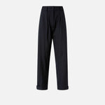 Pantaloni gessati a palloncino in lana 105707A2QY EZ1 PINKO Blu/bianco 