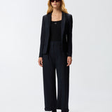 Pantaloni gessati a palloncino in lana 105707A2QY EZ1 PINKO Blu/bianco 