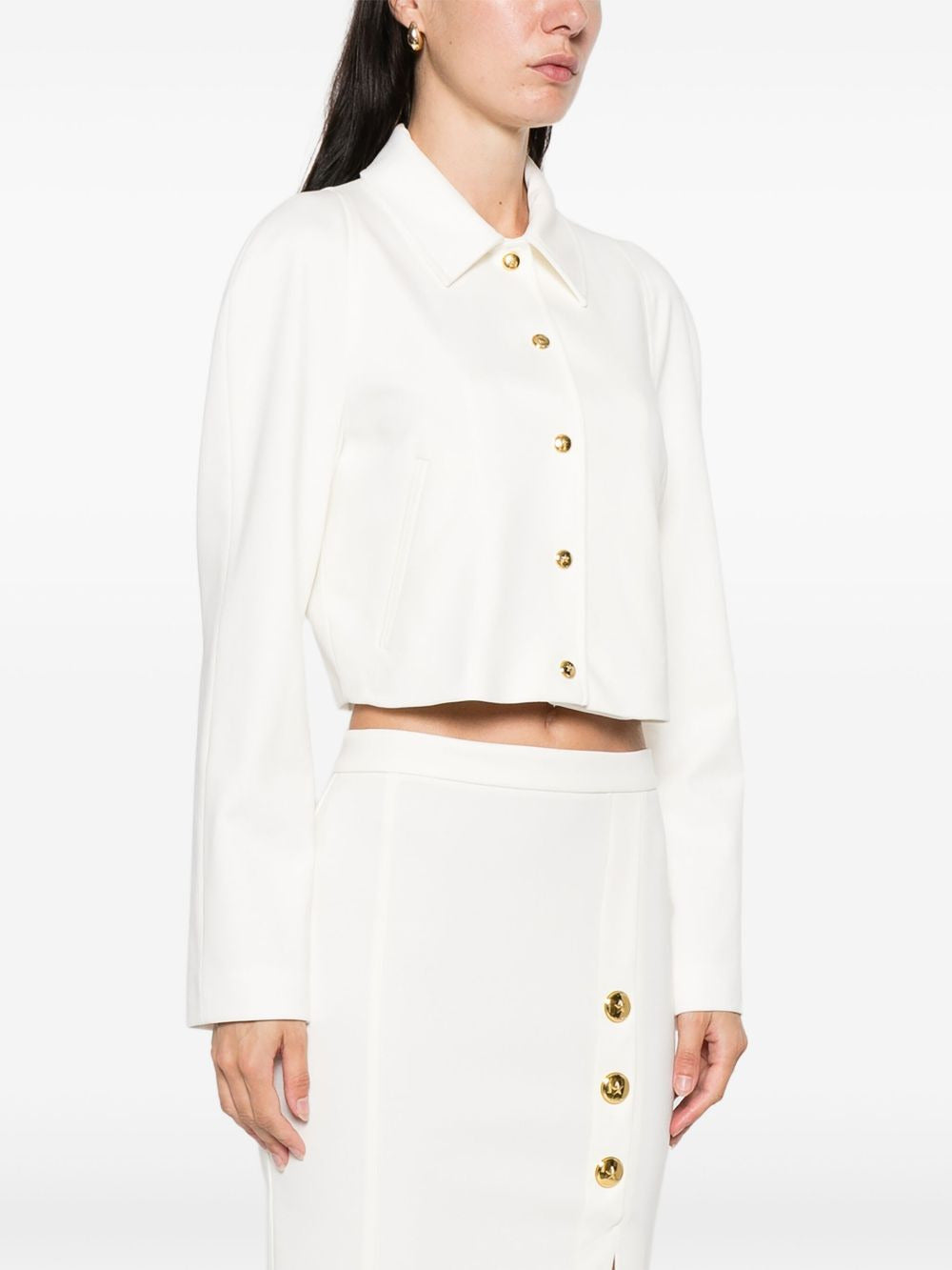 Giacca in con bottoni dorati 105784A24C Z05 PINKO Bianco-biancaneve 
