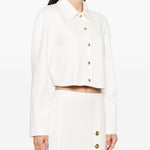 Giacca in con bottoni dorati 105784A24C Z05 PINKO Bianco-biancaneve 