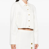 Giacca in con bottoni dorati 105784A24C Z05 PINKO Bianco-biancaneve 