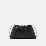 Borsa a spalla grande in pelle con logo 105825A0QO Z99Q PINKO Nero-antigue 