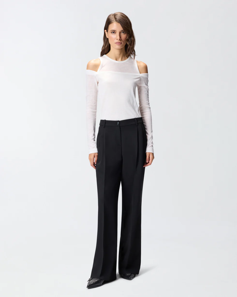 Pantaloni ampi a palazzo 105898A18E Z99 PINKO Black 