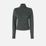 Dolcevita in maglia a trecce 105968A2YB IG1 PINKO Grigio/ble/verde 